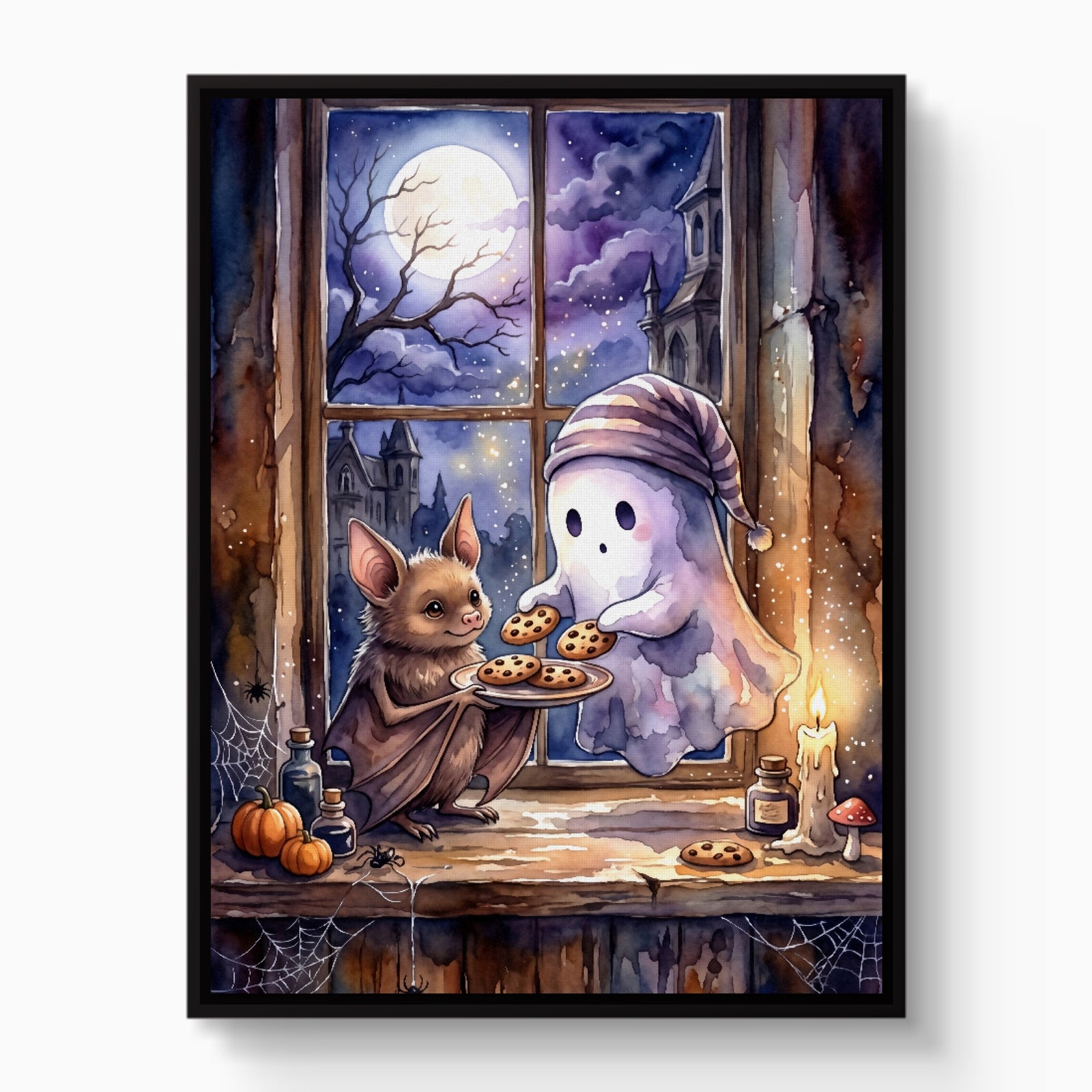 Bat's Cookie Offering — bat's cookie offering white studio framed black