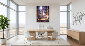 Bat's Cookie Offering — bat's cookie offering office space with furniture 1port flush print