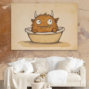 Bath Time Beastie - Luxury Wall Art