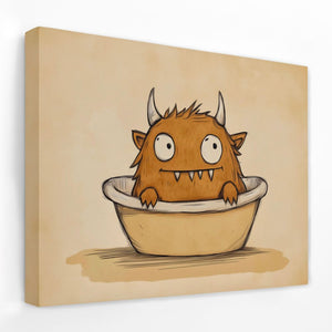 Bath Time Beastie - Luxury Wall Art