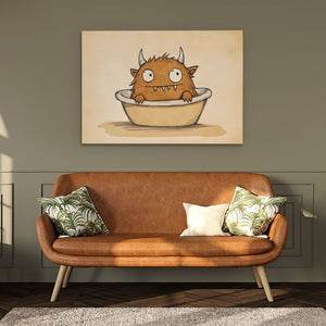 Bath Time Beastie - Luxury Wall Art