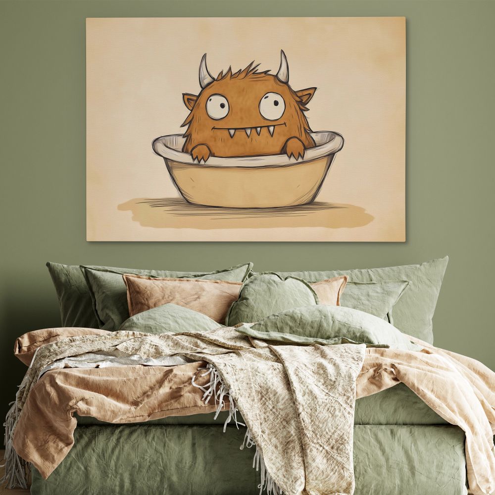 Bath Time Beastie - Luxury Wall Art