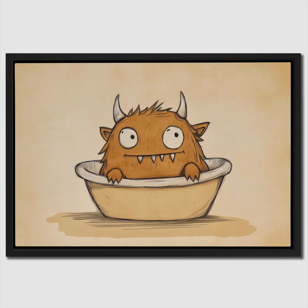 Bath Time Beastie - Luxury Wall Art