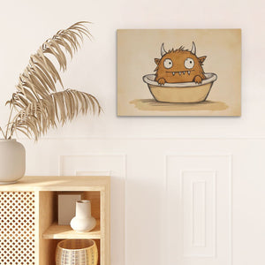 Bath Time Beastie - Luxury Wall Art