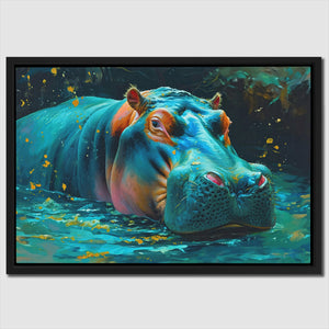 Bathing Hippo - Luxury Wall Art