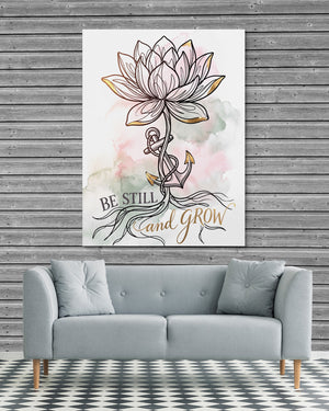 Be Still And Grow — be still and grow psd grey wood checkers couch 1port flush print