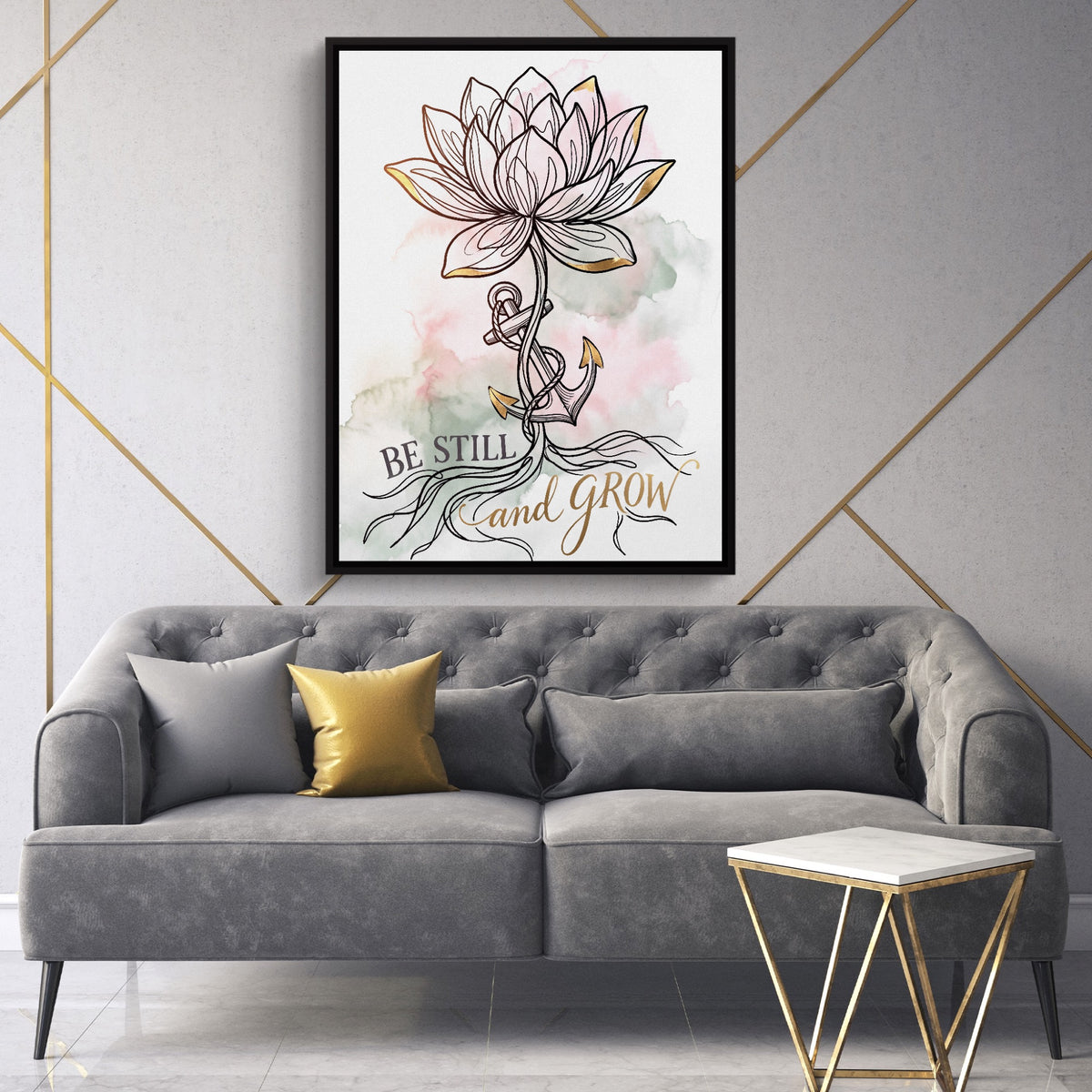 Be Still And Grow — be still and grow sq high fashion 1port framed black