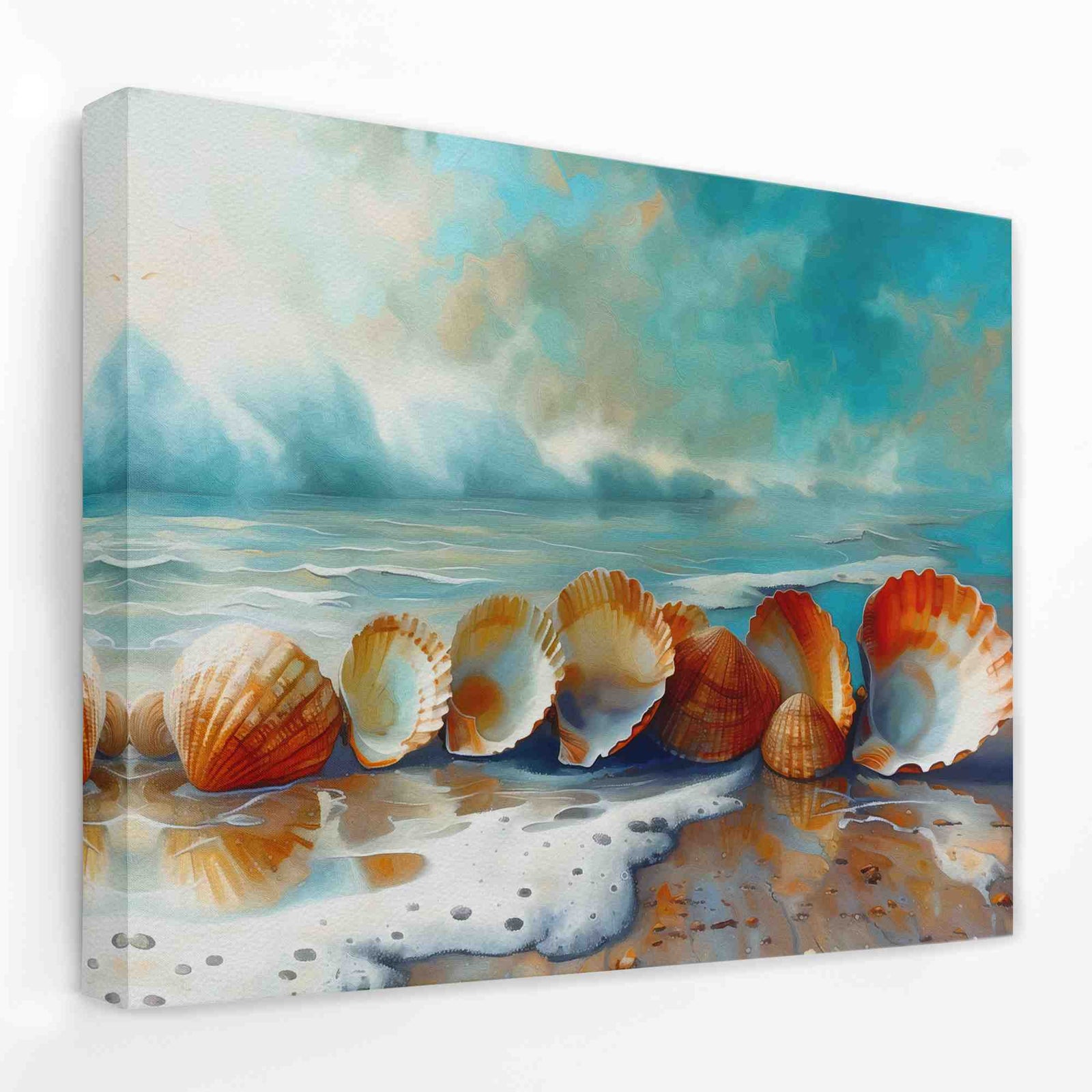 Beach Seashells - Beach Canvas Wall Art