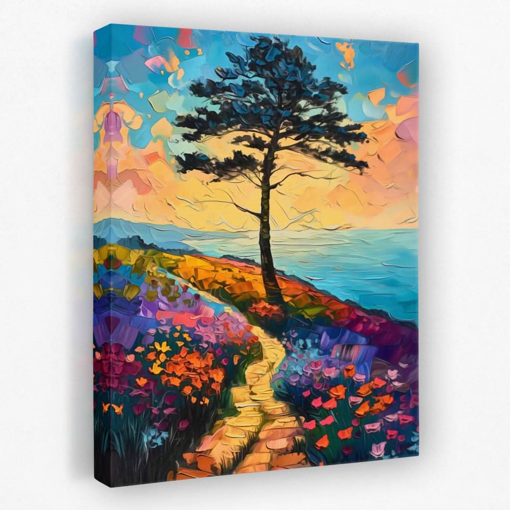 Beachside Tree - Beach Canvas Wall Art