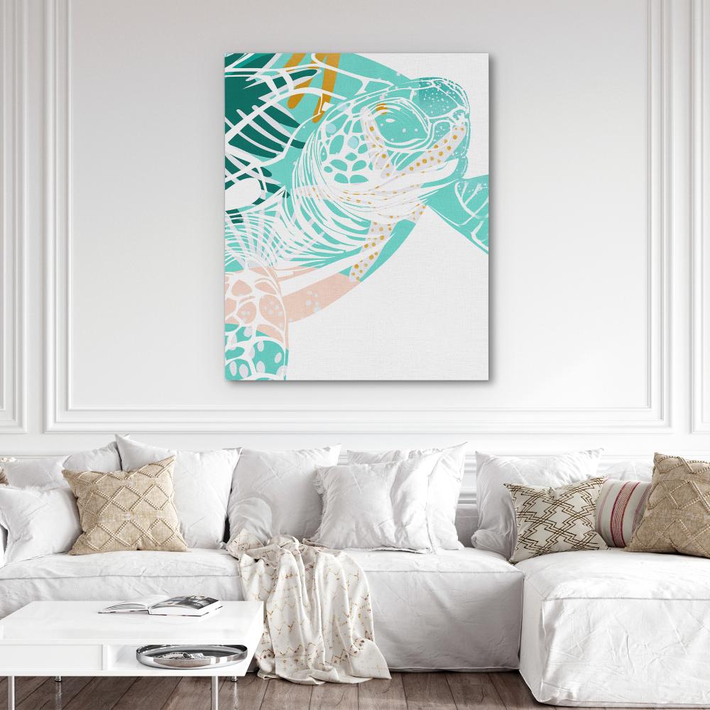 Beachside Turtle Print - Luxury Wall Art