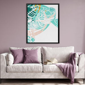 Beachside Turtle Print - Luxury Wall Art