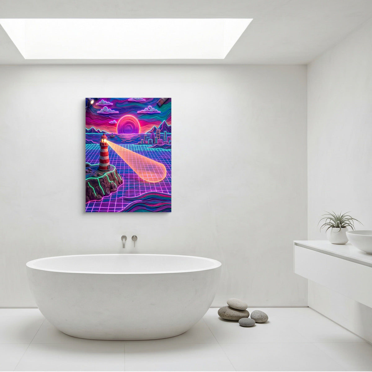 Beacon Across Grid - Luxury Wall Art