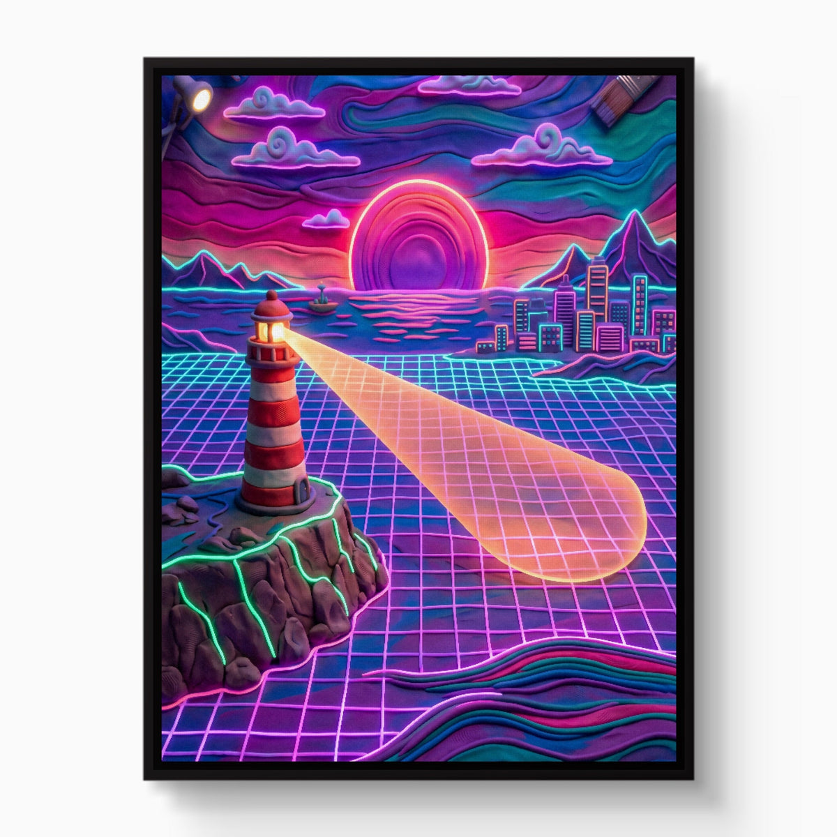 Beacon Across Grid - Luxury Wall Art