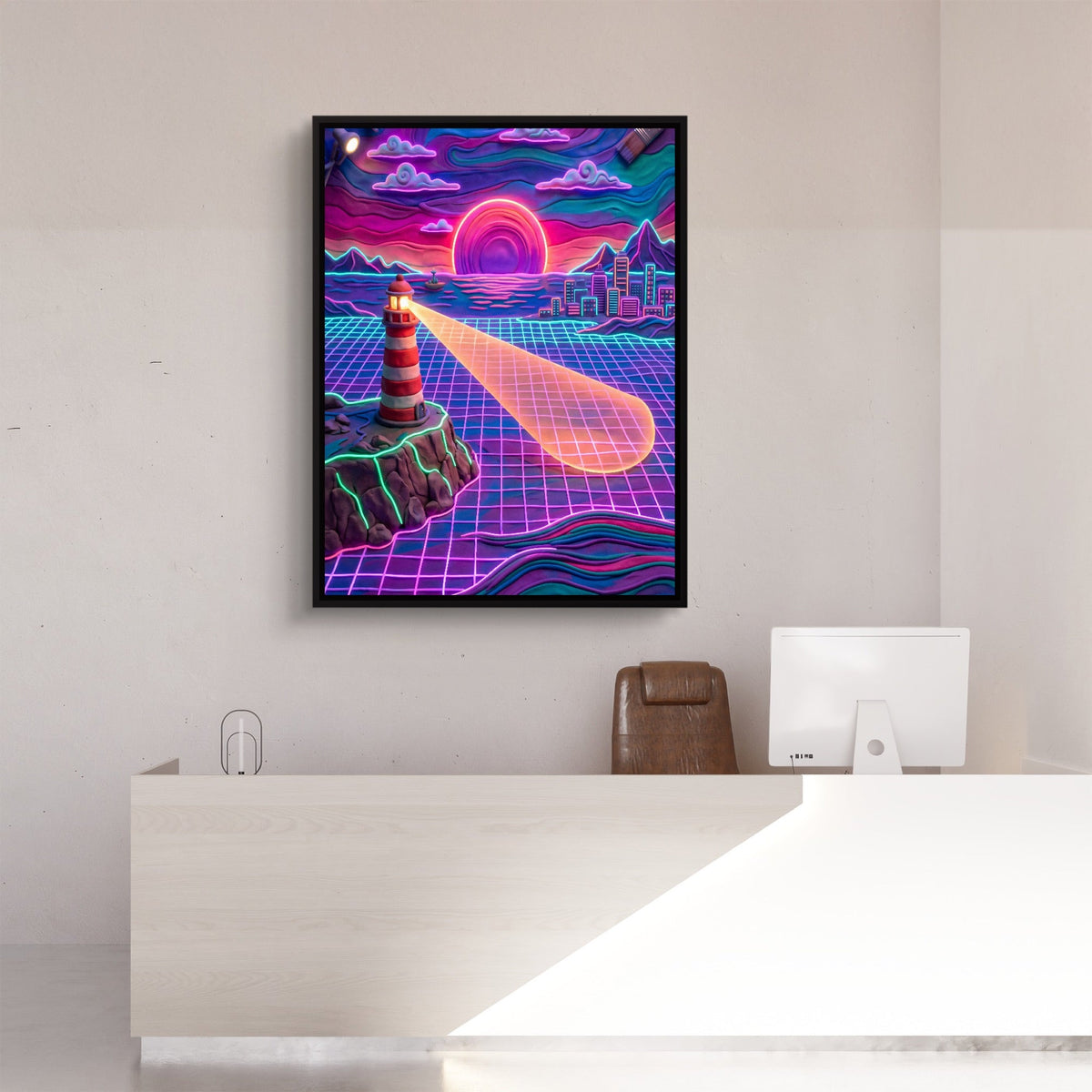 Beacon Across Grid - Luxury Wall Art