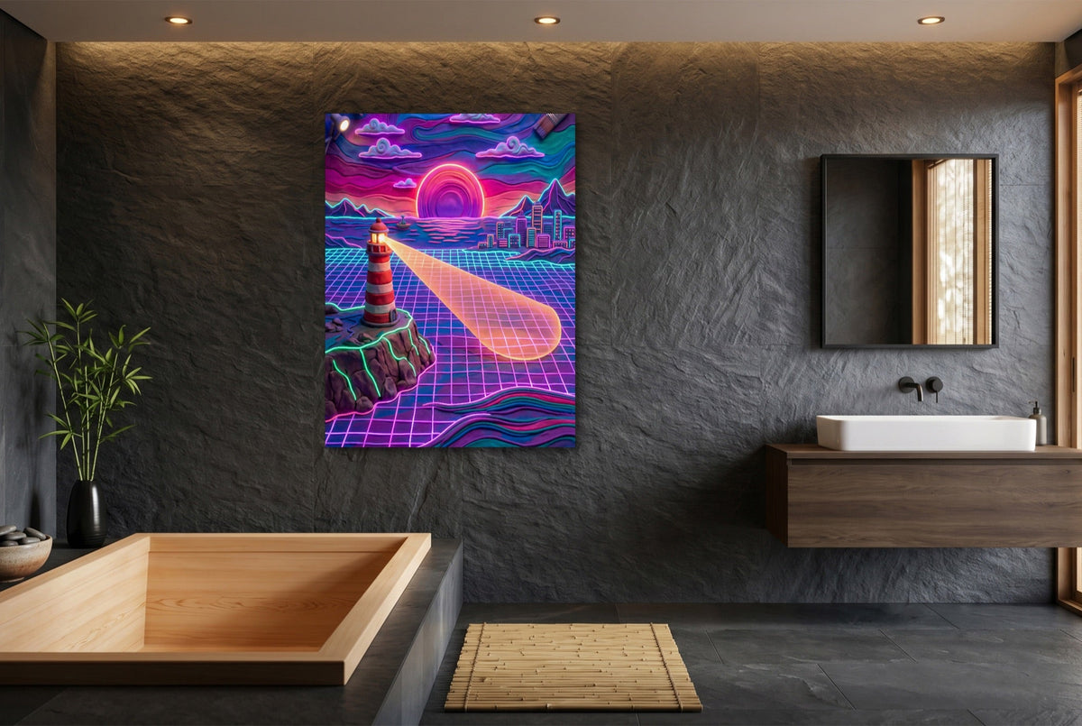 Beacon Across Grid - Luxury Wall Art