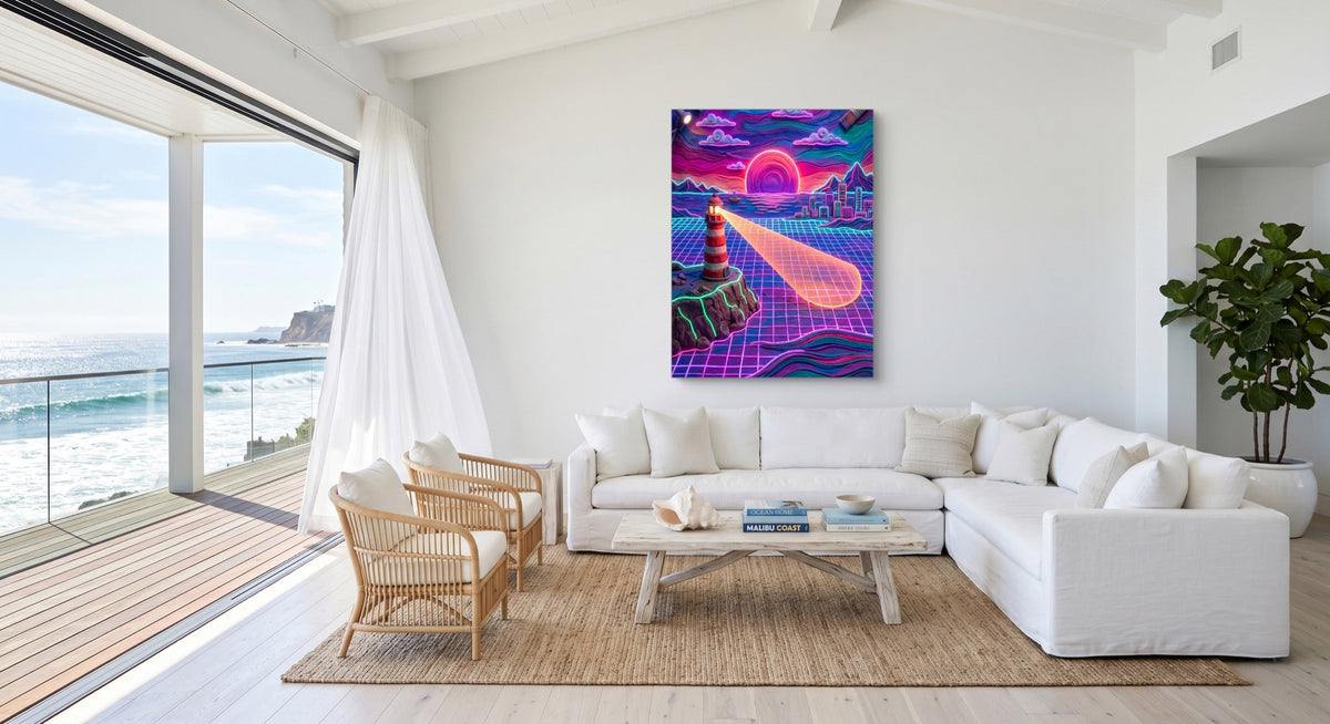 Beacon Across Grid - Luxury Wall Art