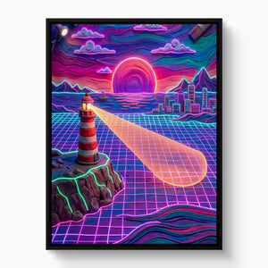 Beacon Across Grid — beacon across grid white studio framed black