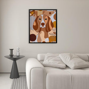 Beagle in Abstract Shapes - Luxury Wall Art