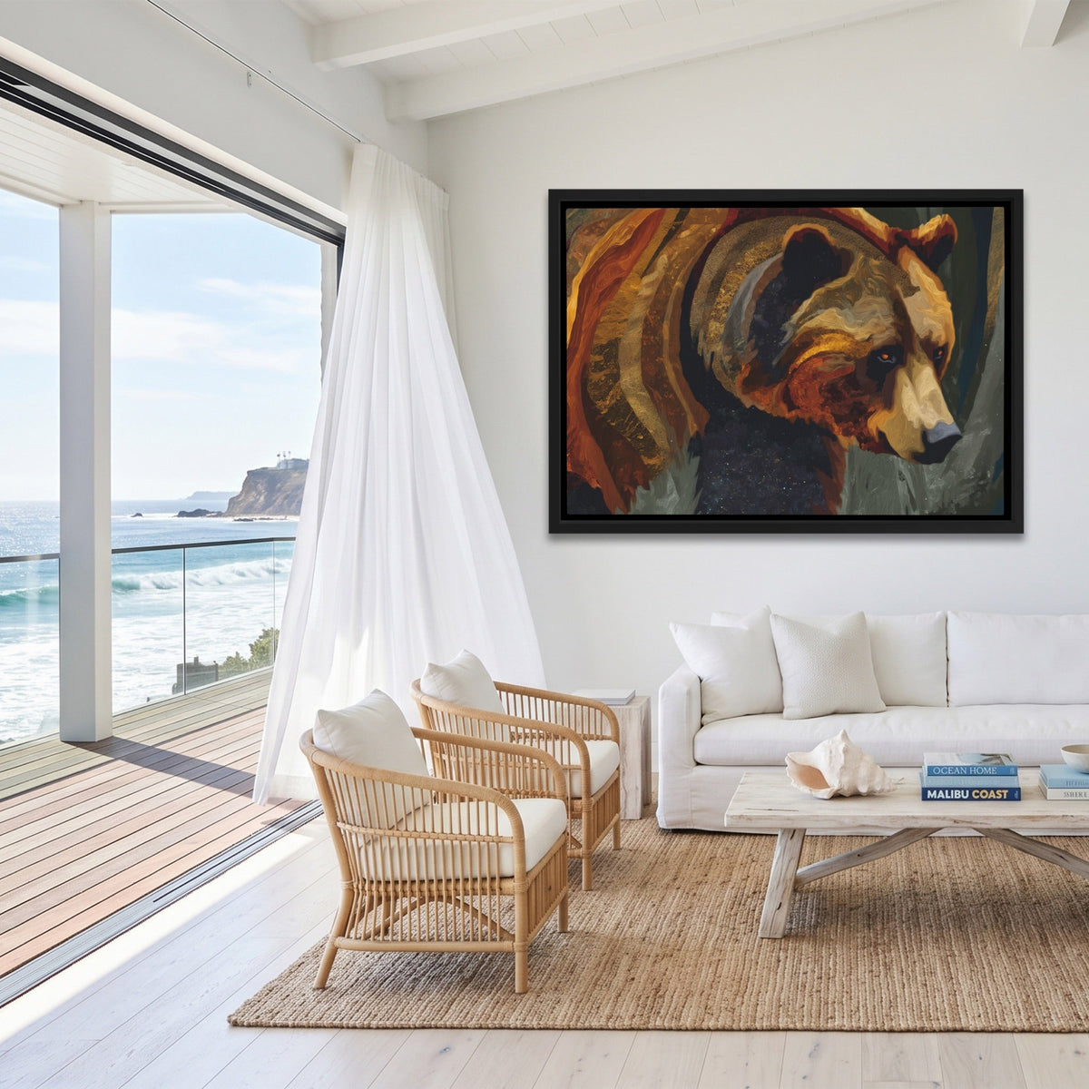 Bear Amber Expressionist - Luxury Wall Art