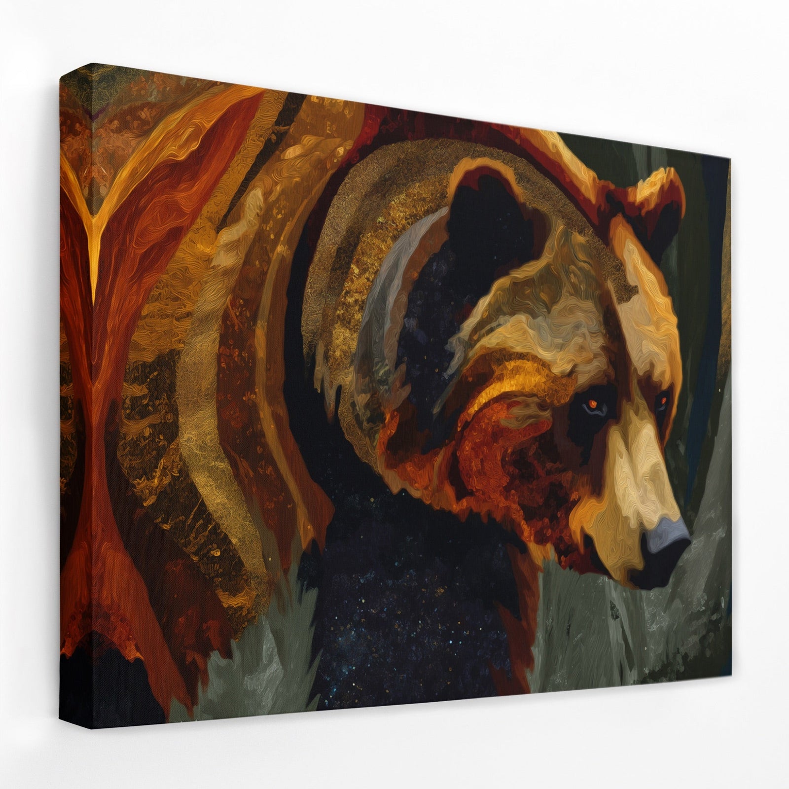 Bear Amber Expressionist - Luxury Wall Art