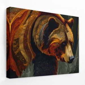 Bear Amber Expressionist - Luxury Wall Art