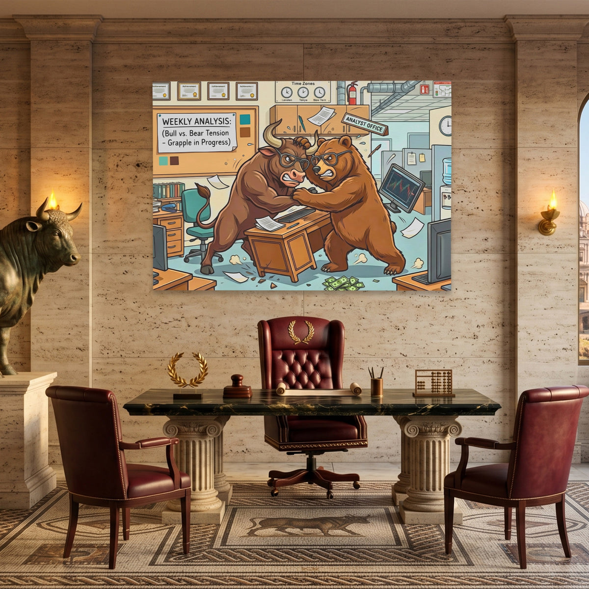 Bear Bull Office Grapple — Bear Bull Office Grapple Italian Bullish Land 72