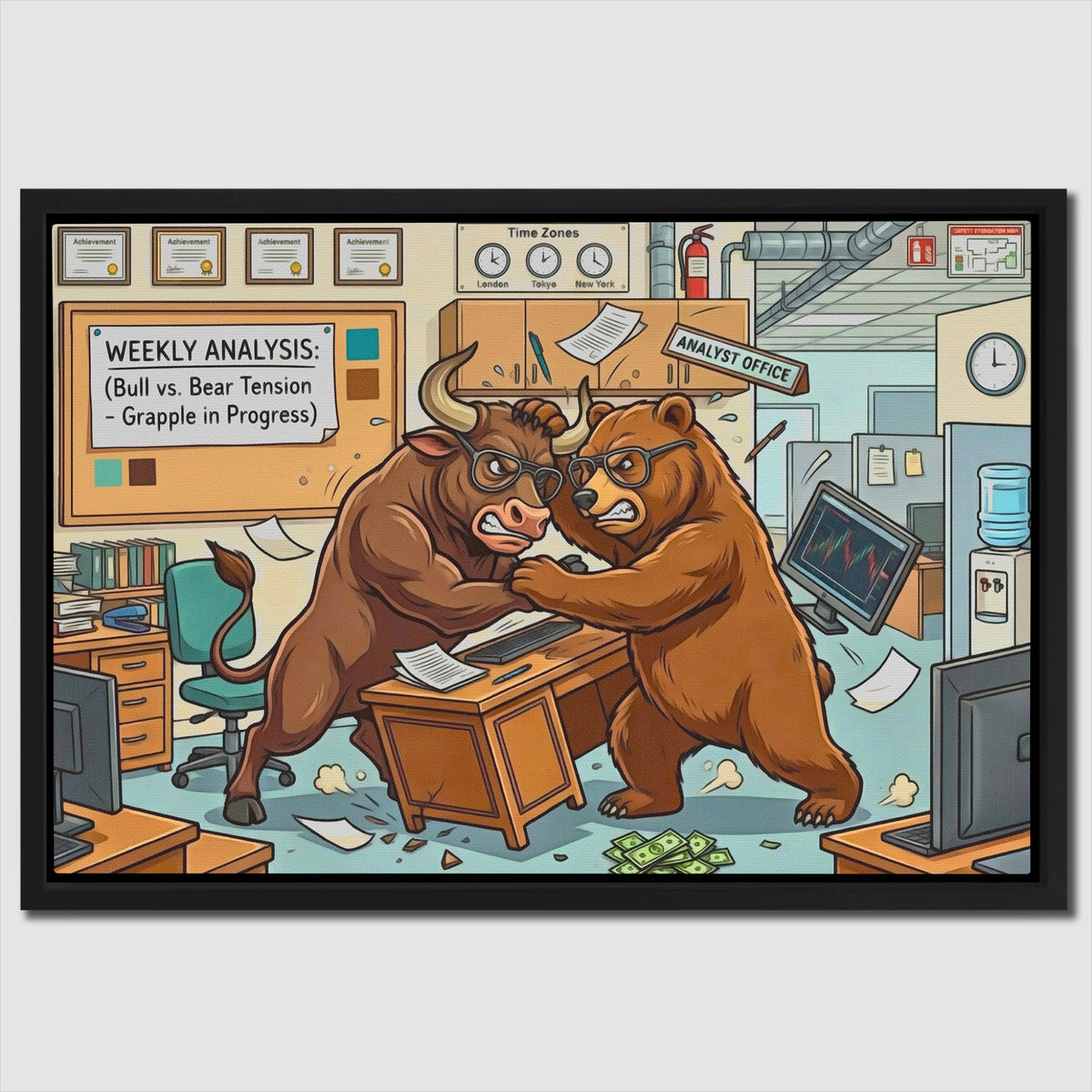 Bear Bull Office Grapple — Bear Bull Office Grapple Close Up Landscape 37