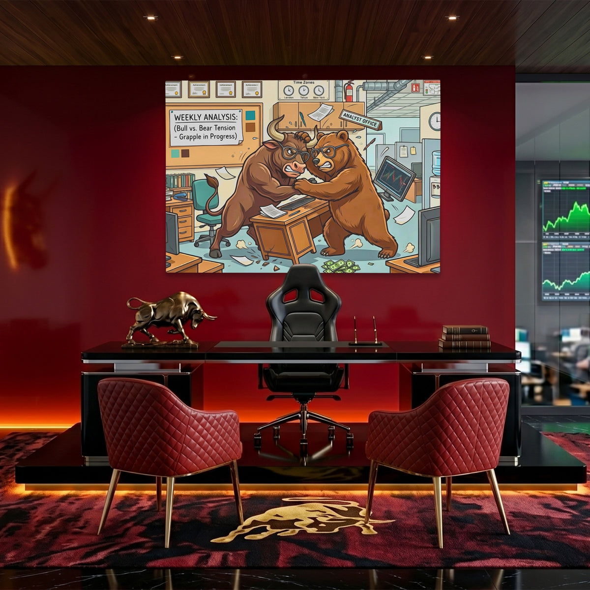 Bear Bull Office Grapple — Bear Bull Office Grapple Bull Trader Room Land 2