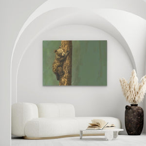 Bear Cub Climbing - Luxury Wall Art