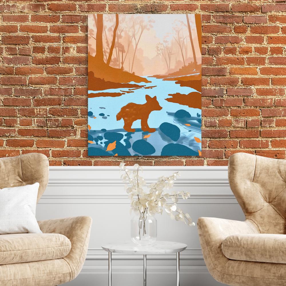 Bear Cub Exploring - Luxury Wall Art