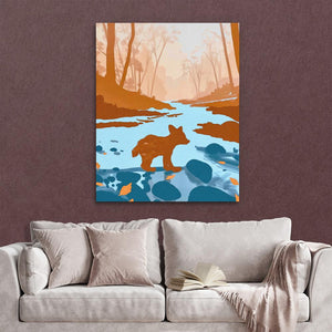 Bear Cub Exploring - Luxury Wall Art