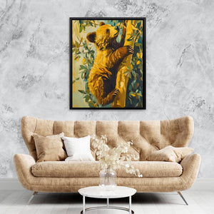 Bear Cub’s Brave Climb - Luxury Wall Art