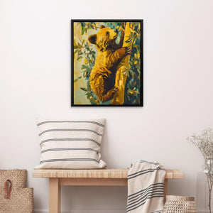 Bear Cub’s Brave Climb - Luxury Wall Art