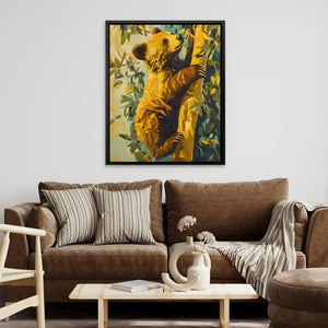 Bear Cub’s Brave Climb - Luxury Wall Art