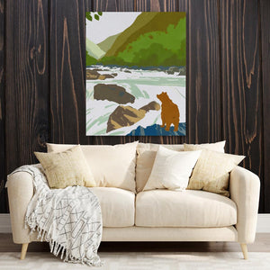 Bear Fishing - Luxury Wall Art