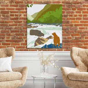 Bear Fishing - Luxury Wall Art