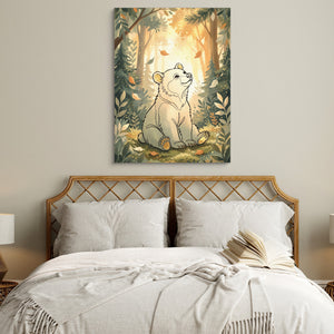 Bear Forest Light — bear forest light sq white bedroom 1port flush print