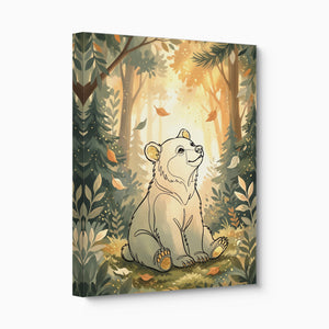 Bear Forest Light — bear forest light angled flush print