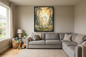 Bear Forest Light — bear forest light living room with sectional sofa 1port framed black