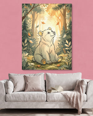 Bear Forest Light — bear forest light psd pink wall pink couch 1port flush print
