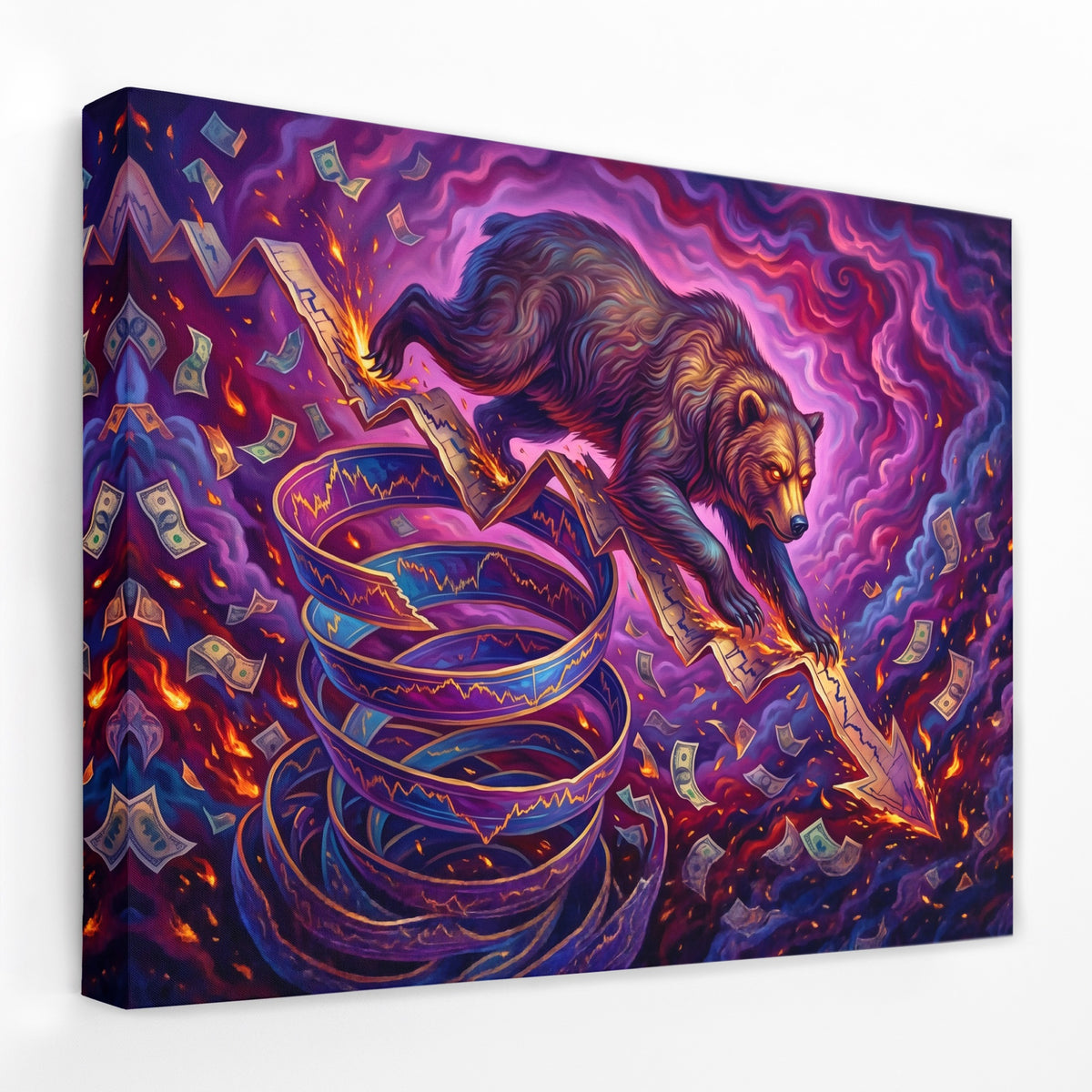 Bear Market Inferno — Bear Market Inferno Landscape   Side View   Mirror Wrap 97