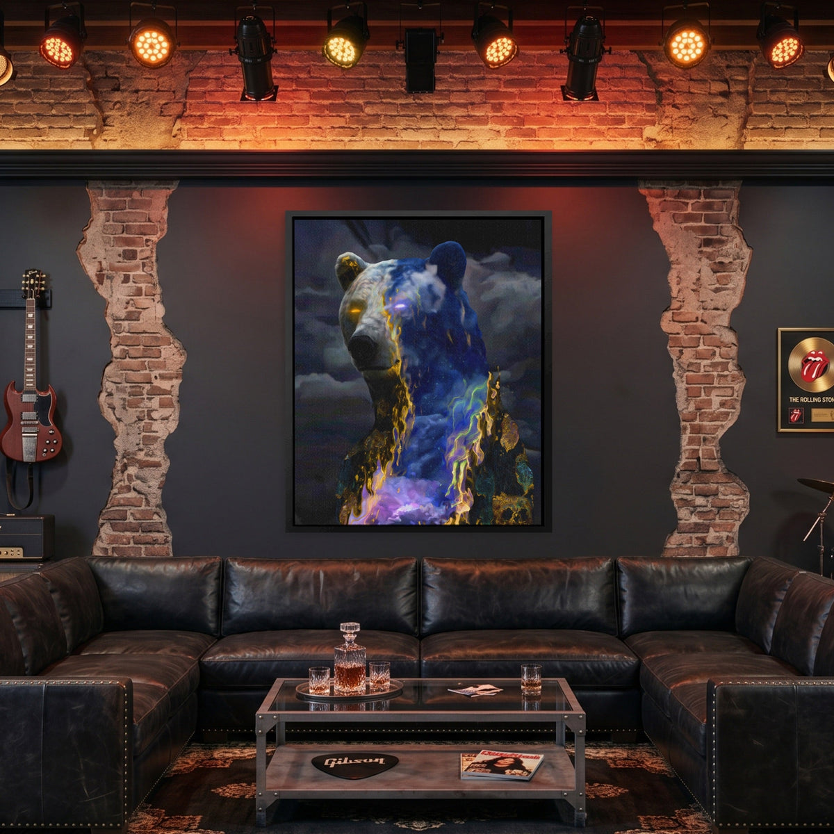 Bear Nebula Burst - Luxury Wall Art