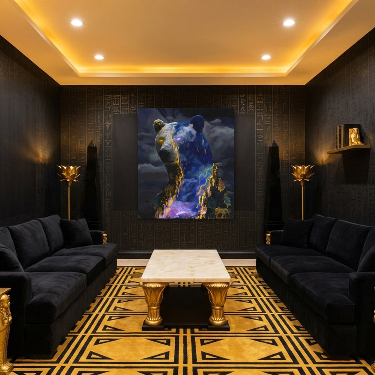 Bear Nebula Burst - Luxury Wall Art
