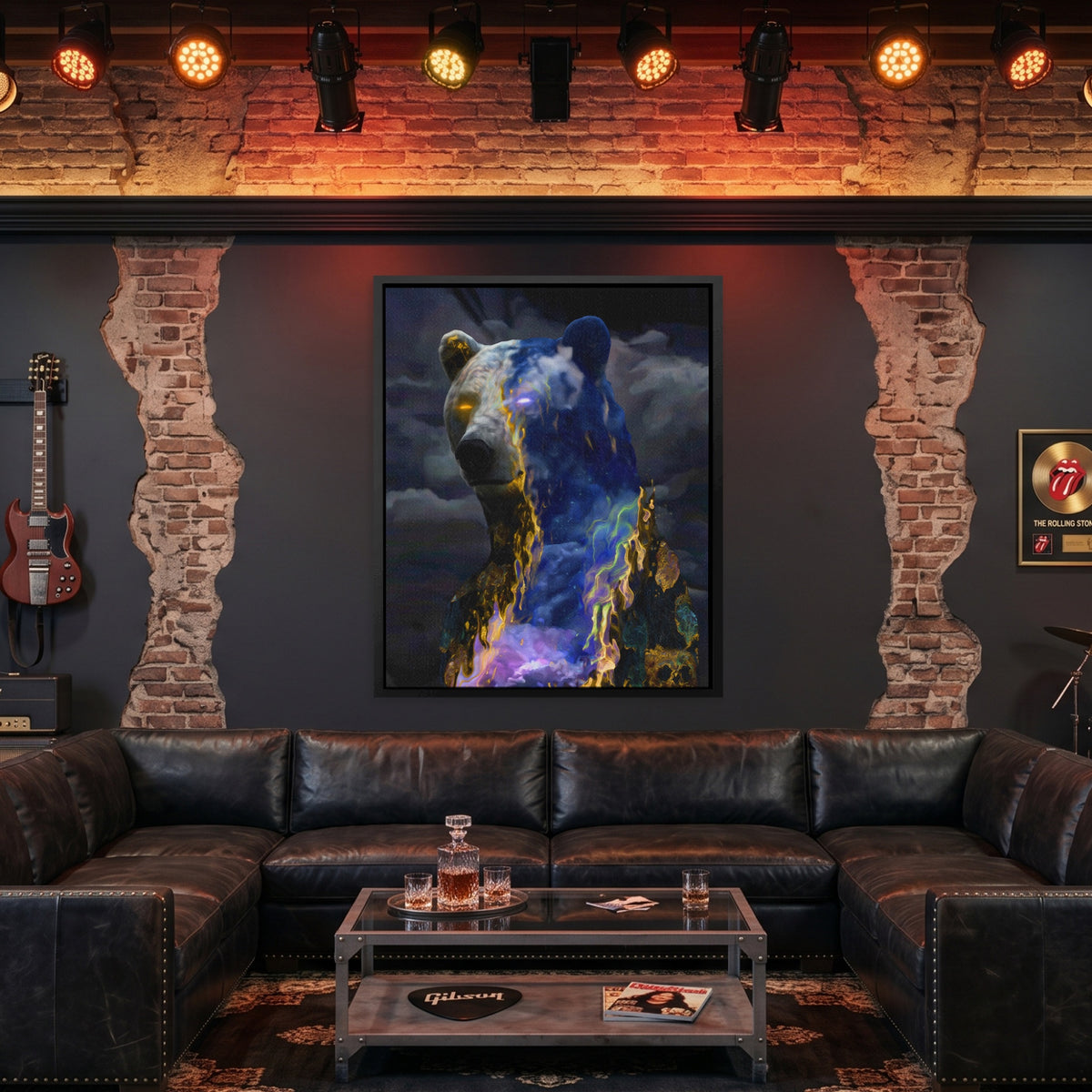 Bear Nebula Burst — Bear Nebula Burst Man Cave Guitar Port 128