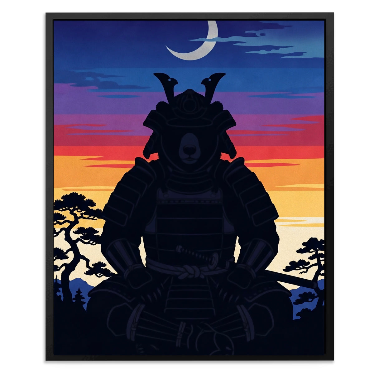 Bear Samurai Sunset — Bear Samurai Sunset Front Facing Portrait2 8