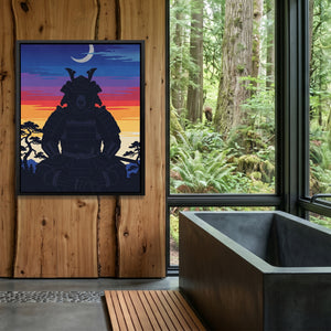 Bear Samurai Sunset — Bear Samurai Sunset Outdoor Bathroom Log Port 163