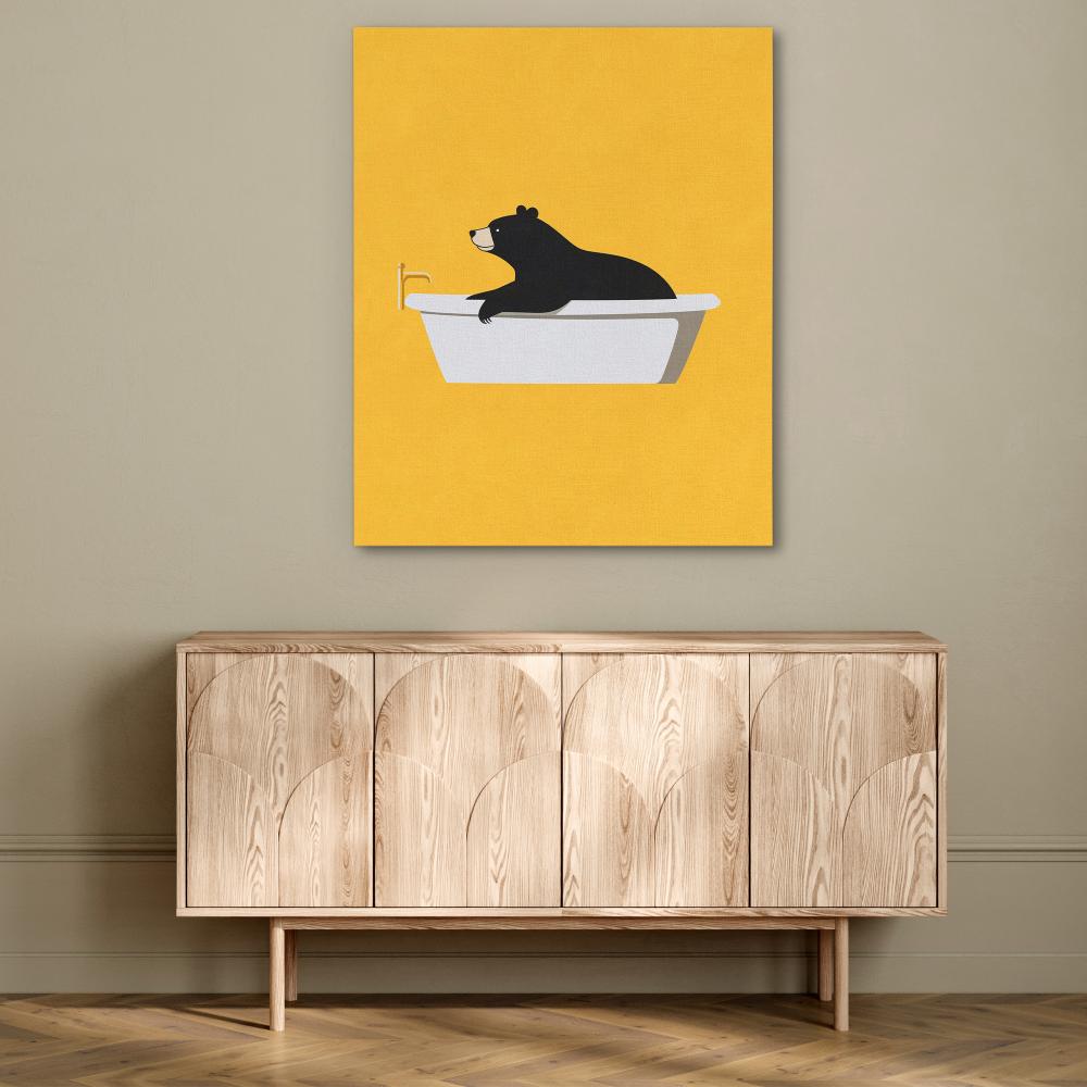 Bear Tub Surprise - Luxury Wall Art