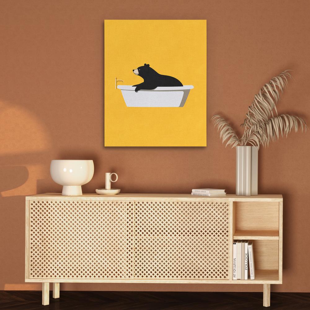 Bear Tub Surprise - Luxury Wall Art