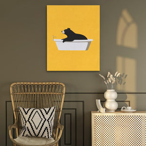 Bear Tub Surprise - Luxury Wall Art