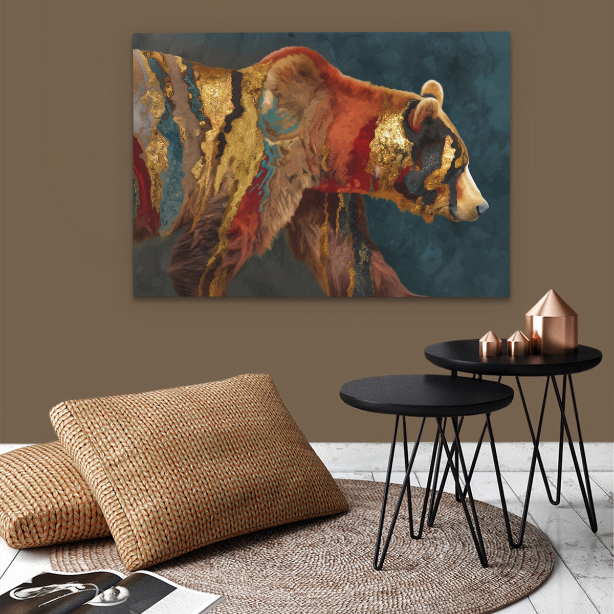 Bear Warm Mosaic — Bear Warm Mosaic brown wallroom 266